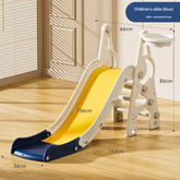 Children's Slide Playground Swings & Slide Combo – Indoor & Outdoor Fun (White, Yellow, Blue)